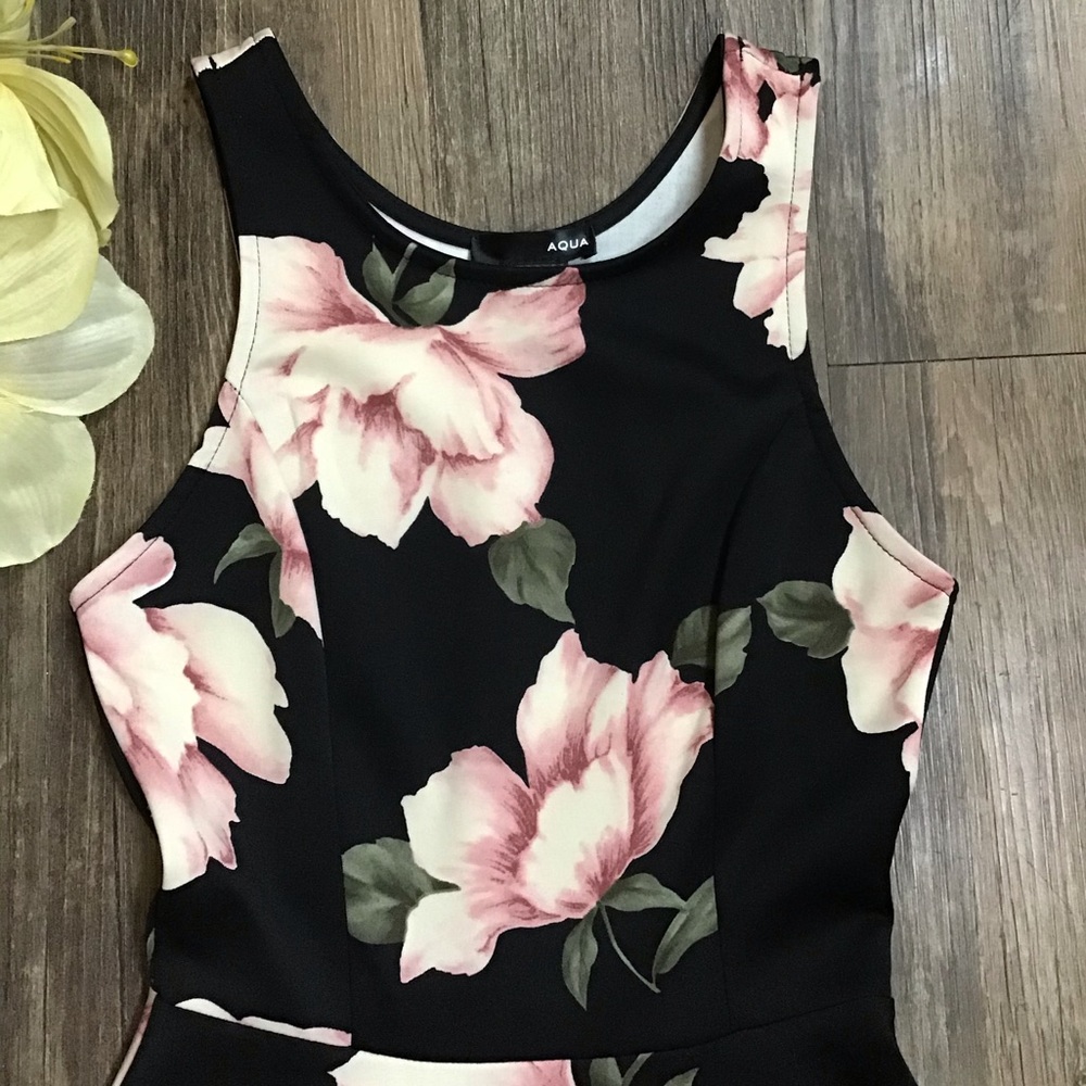 Aqua floral dress